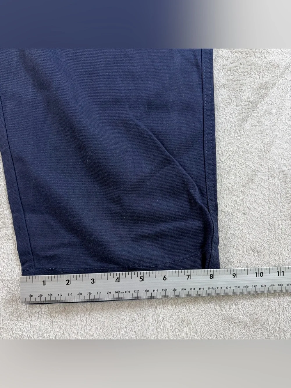 Banana Republic Womens XXL Tapered Crop Pants Blue‎ Lyocell Linen Blend